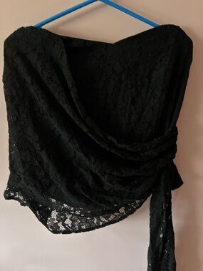 Never worn-Anthropologie Black lace tube top from last season
